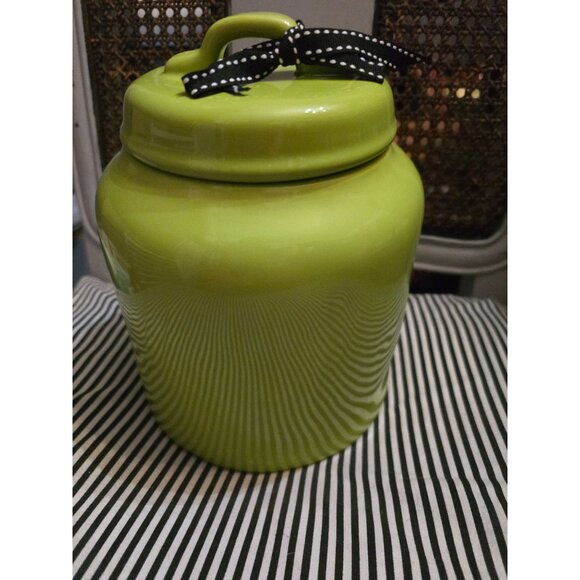NWT Rae Dunn Deadly Poison Green Chubby Canister Halloween HTF - Picture 4 of 10
